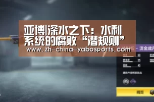 亚博|深水之下:水利系统的腐败“潜规则”(图3) Yabo亚博官方网站